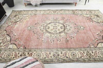 7x11 Red-Beige Anatolian Handmade Rug for Living Room - Görsel 5
