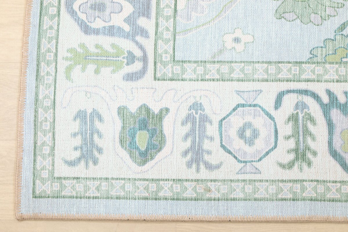 Oushak Green-Multi Machine Carpet - Görsel 7