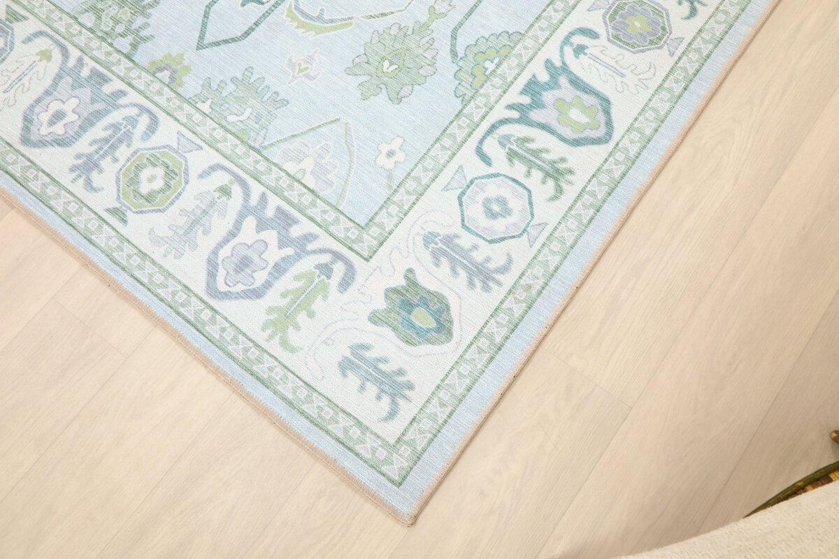 Oushak Green-Multi Machine Carpet - Görsel 8