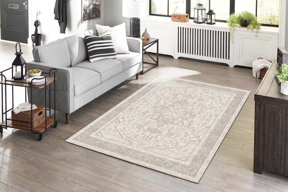 Cream Brown Oushak Rug, Persian Inspired Area Rugs, Heriz Rug - Görsel 3
