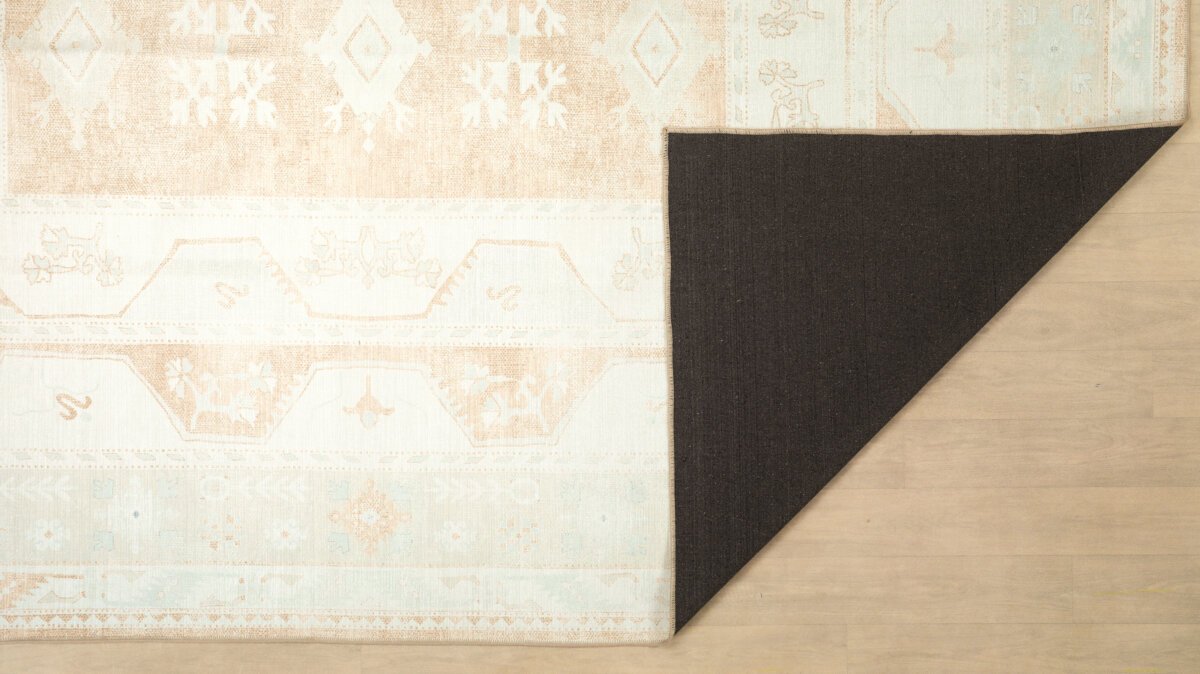 Green Terra Oushak Rug, Boho Beige Modern Turkish Rug - Görsel 8