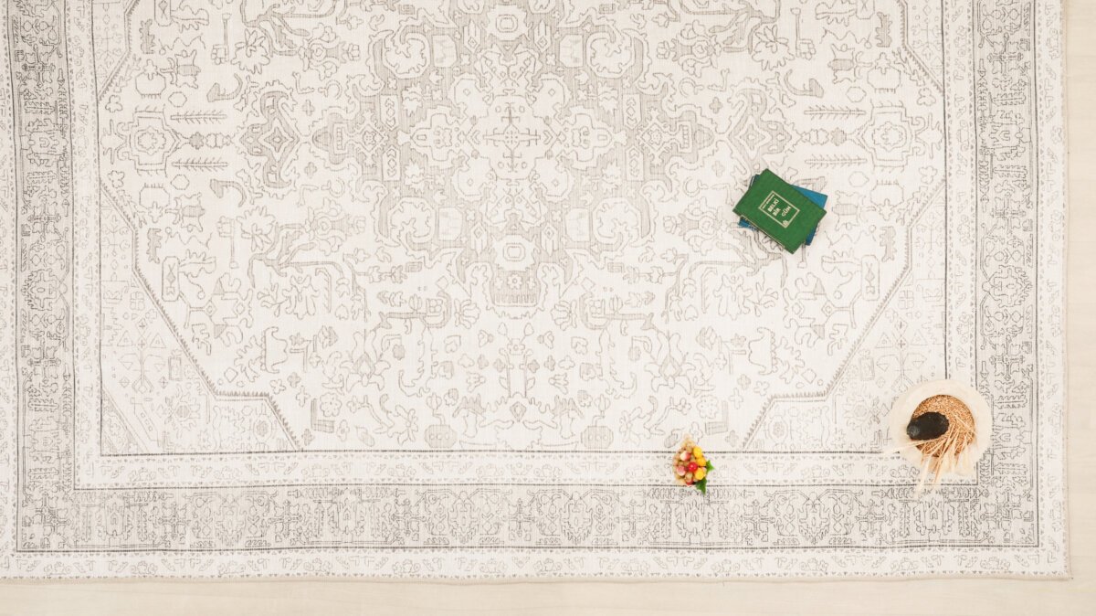 Cream Brown Oushak Rug, Persian Inspired Area Rugs, Heriz Rug - Görsel 4