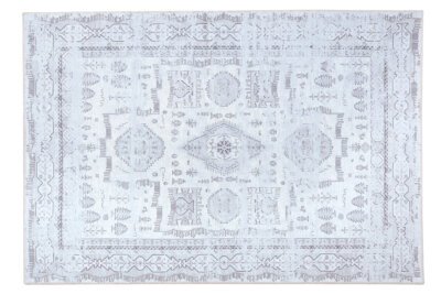 Cream Cream Oushak Rug, Muted Turkish Modern Area Rug - Görsel 6