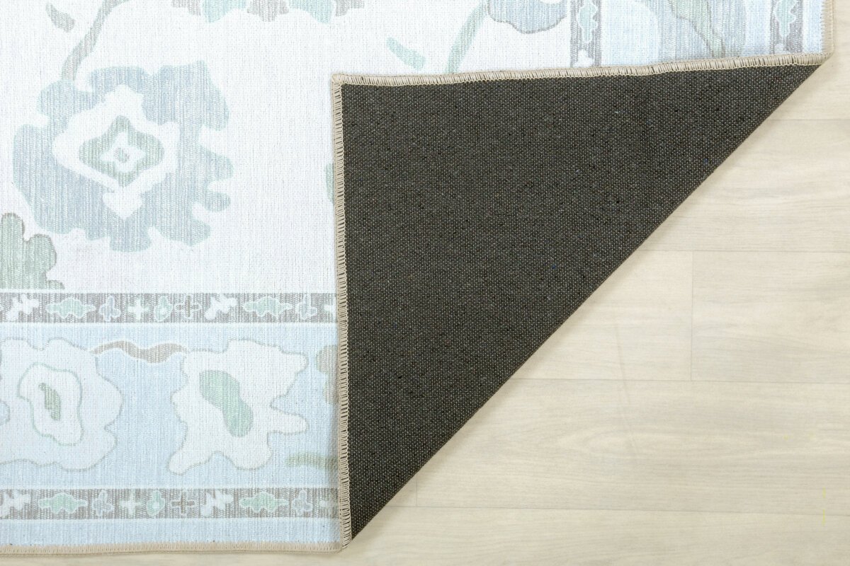 Cream Grey Oushak Rug, Shades of Grey, Luxury Living room - Görsel 11