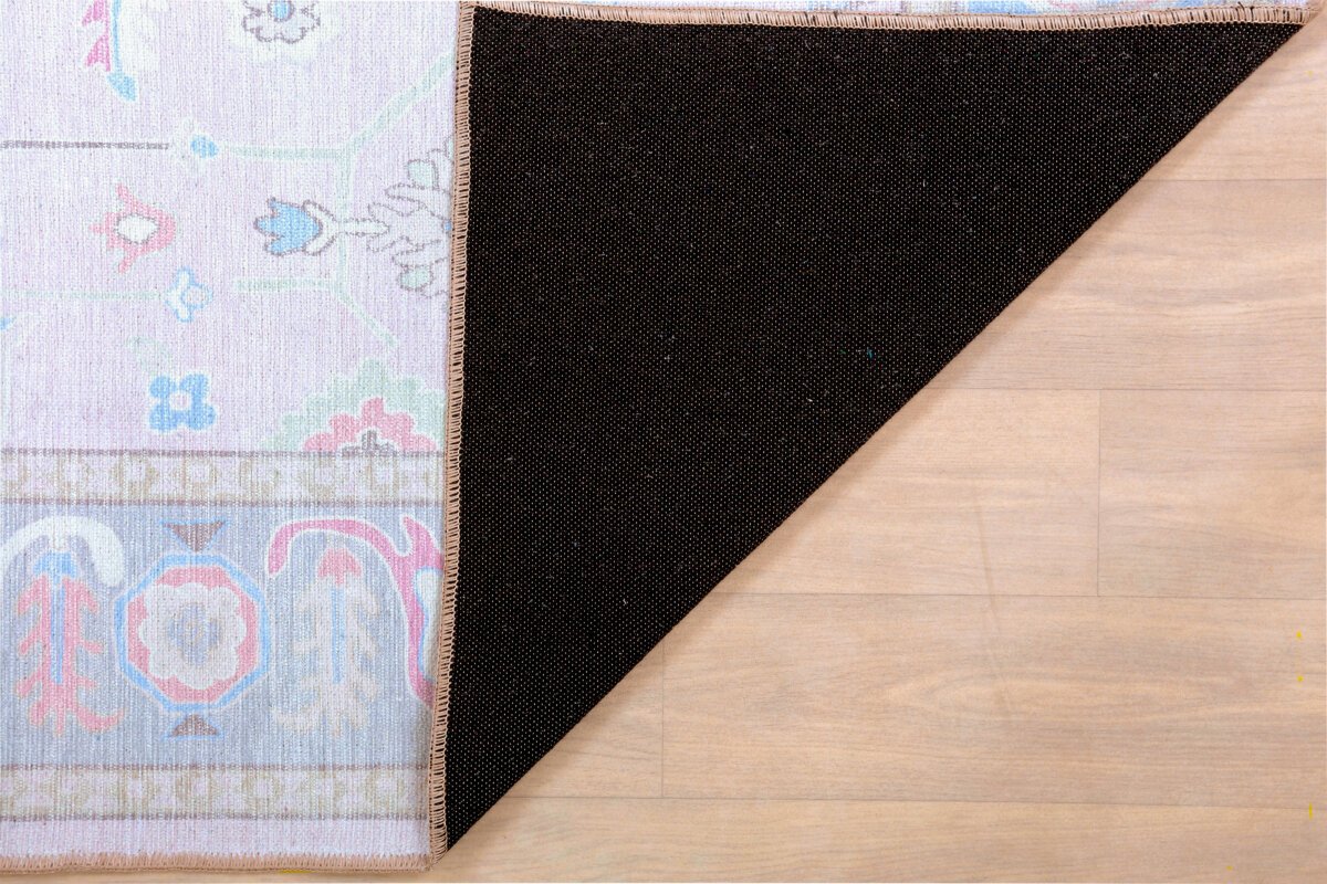Pink Multi Oushak Rug, Pastel Colorful Area Rugs - Görsel 10