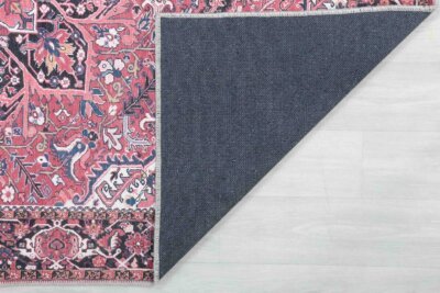 Red Red Oushak Rug,Patterned Turkish Oriental Rug - Görsel 8