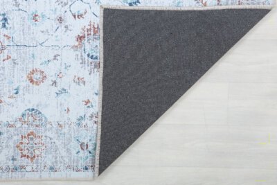 Cream Multi Oushak Rug, Colorful Patterned Turkish Modern Rug - Görsel 10