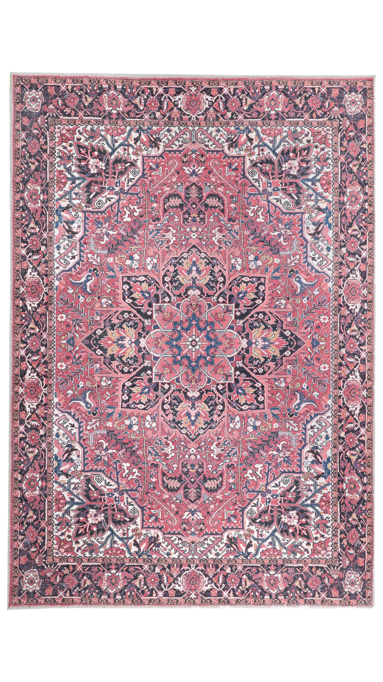 Red Red Oushak Rug,Patterned Turkish Oriental Rug