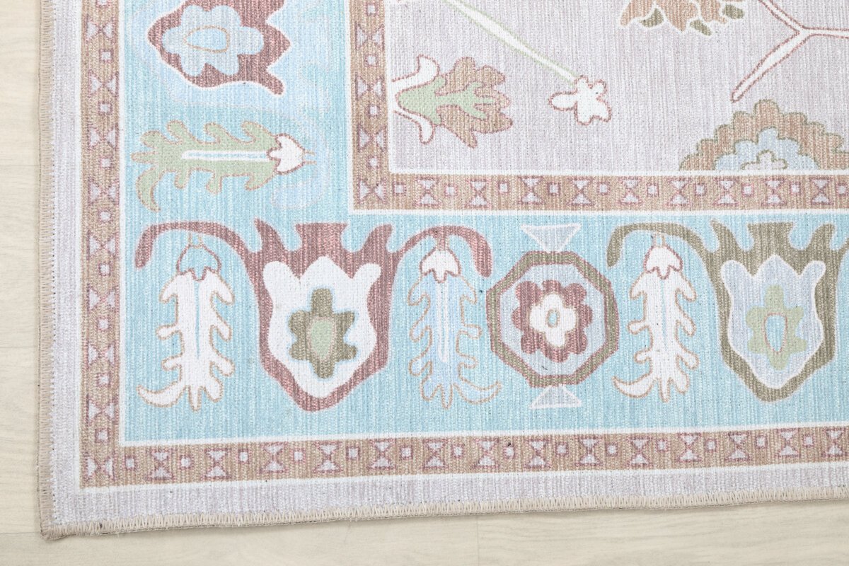 Red Multi Oushak Rug,Oriental Antique Inspired Area Rugs - Görsel 8