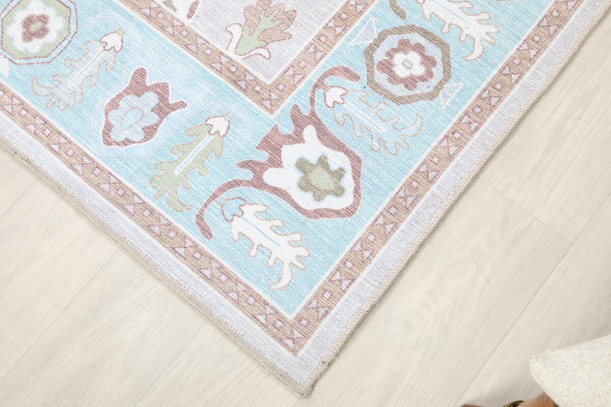 Red Multi Oushak Rug,Oriental Antique Inspired Area Rugs - Görsel 9