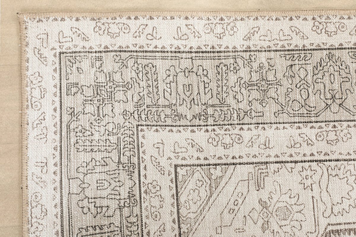 Cream Brown Oushak Rug, Persian Inspired Area Rugs, Heriz Rug - Görsel 6