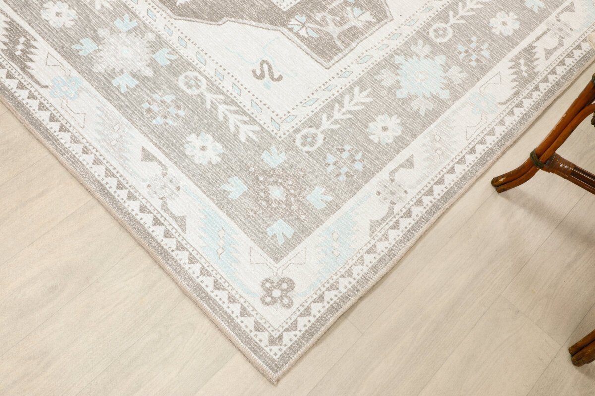 Cream Brown Oushak Rug, Turkish style Pastel Area Rug - Görsel 7