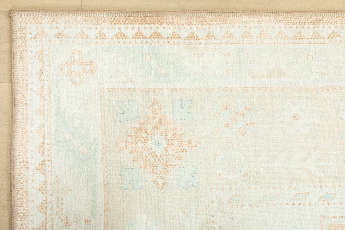Green Terra Oushak Rug, Boho Beige Modern Turkish Rug - Görsel 6