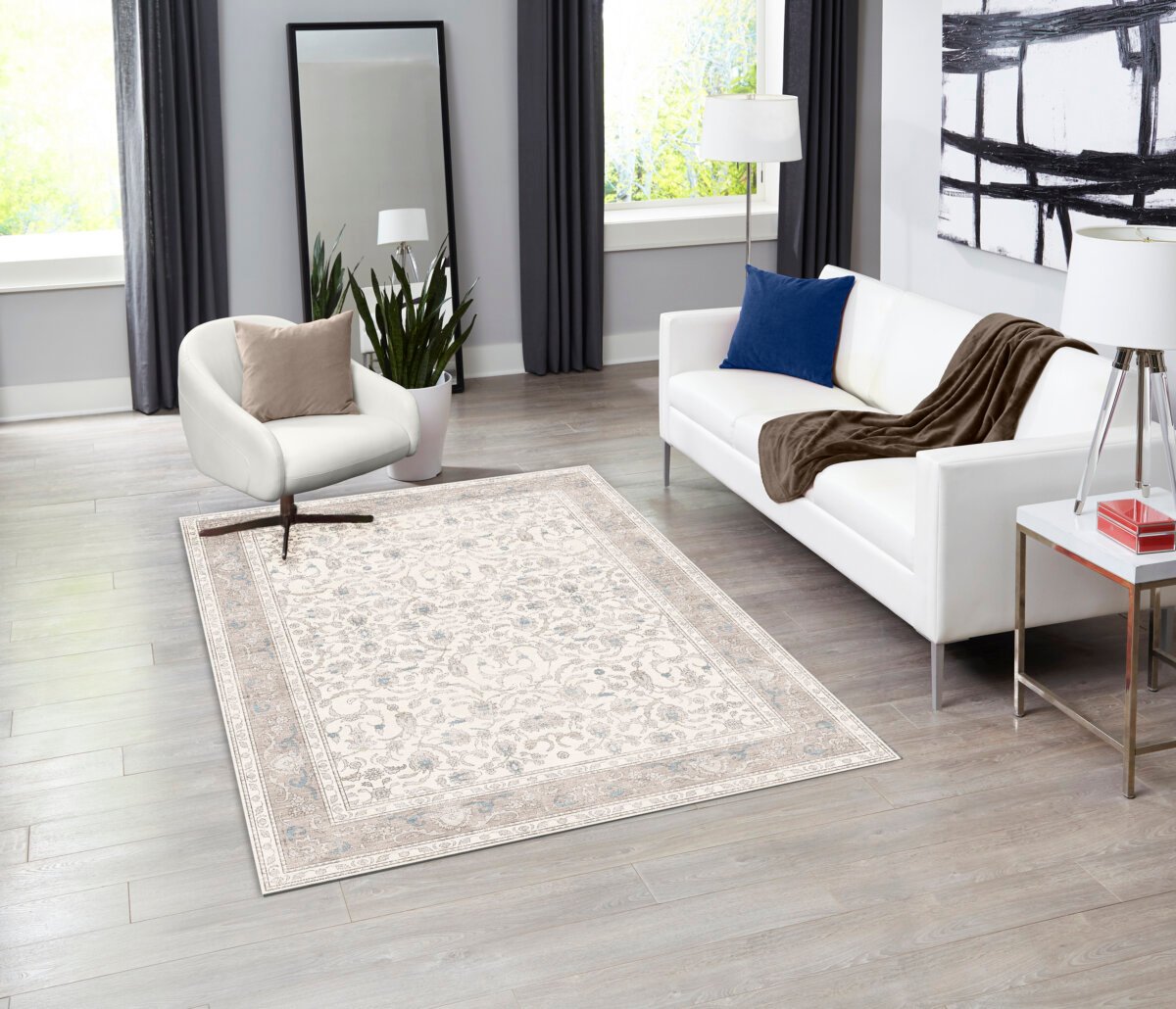 Cream Brown Rug