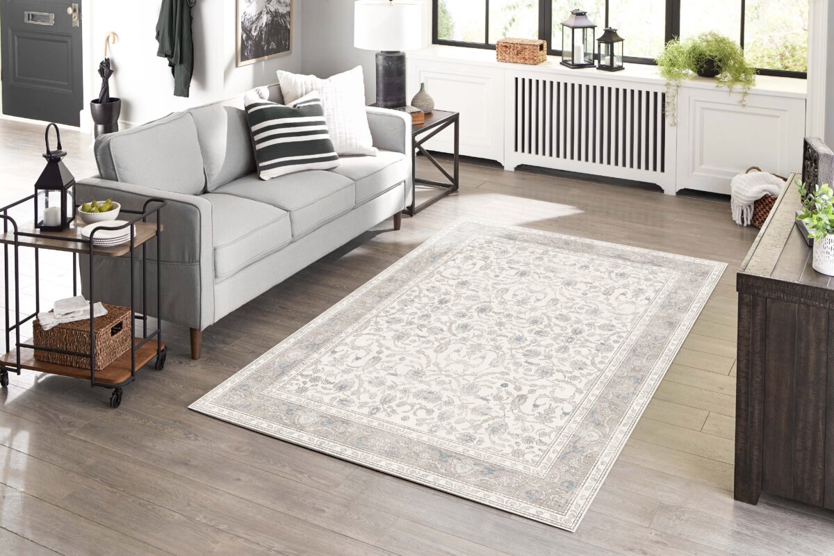 Cream Brown Oushak Rug, Pastel Vintage Geometric Oversized Area Rugs - Görsel 3