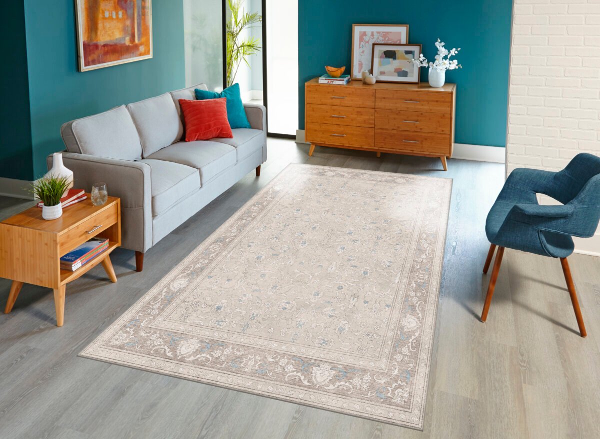 Brown Brown Oushak Rug, Shades of Brown Turkish Oriental Area Rugs - Görsel 3