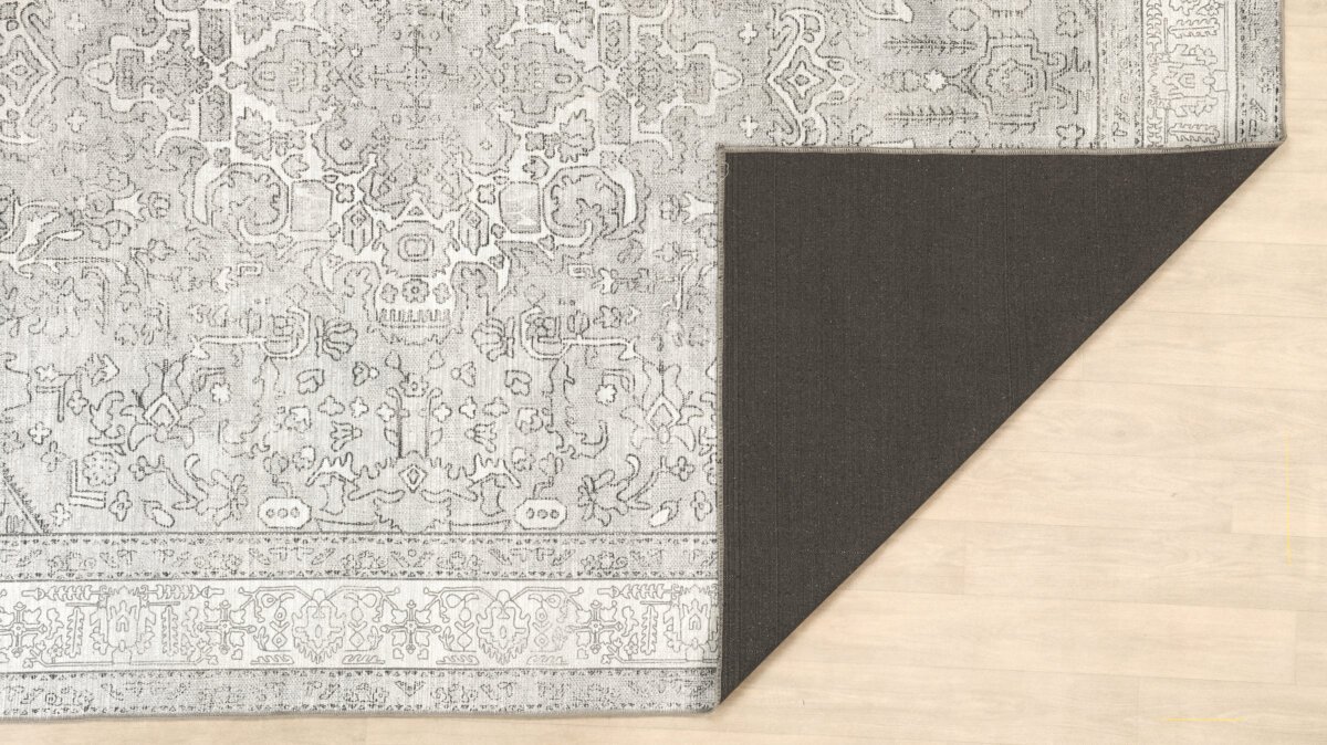 Gray Gray Oushak Rug, Persian Oriental Rug, Antique Inspired Patterned Rug - Görsel 8