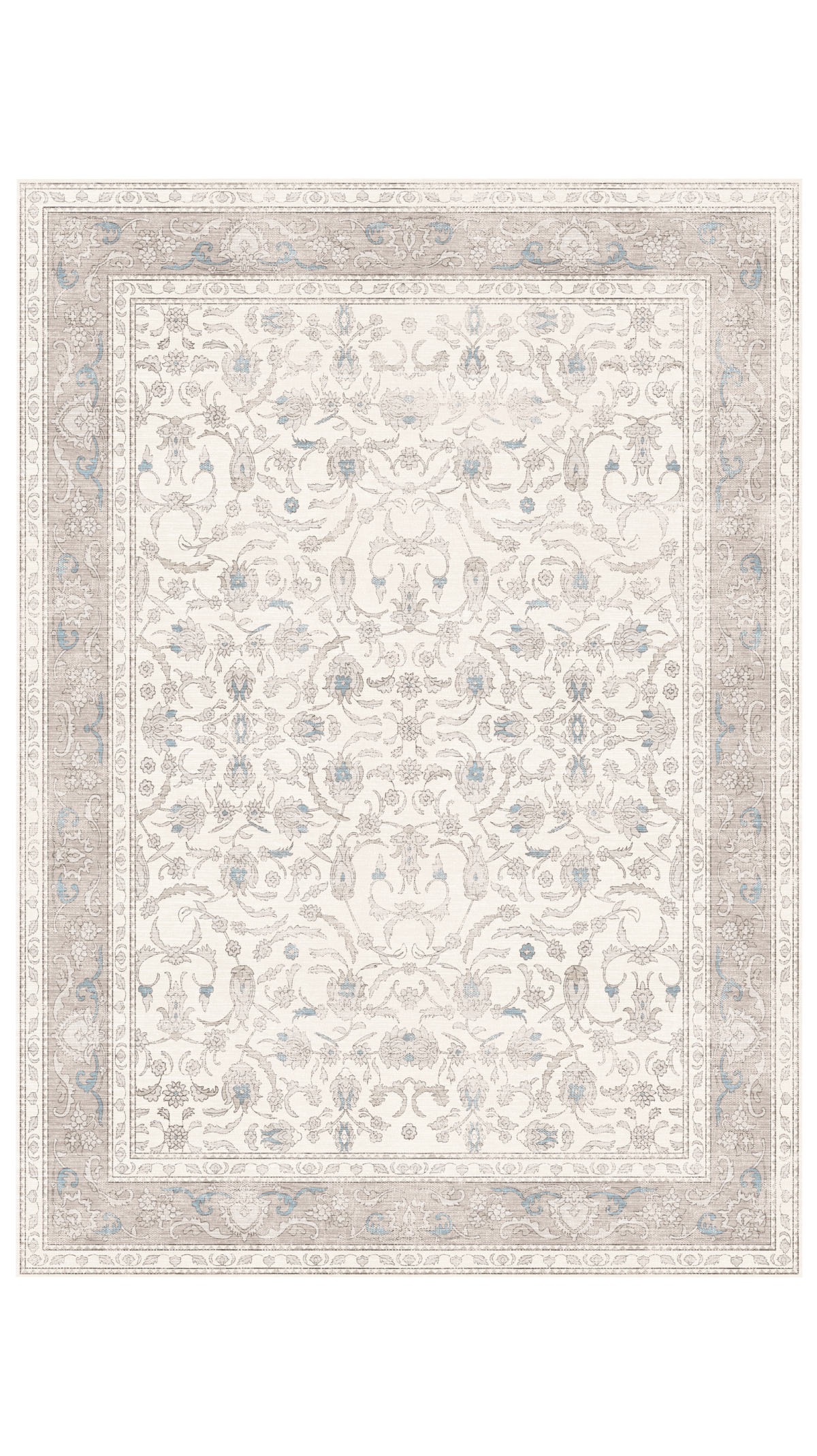 Cream Brown Oushak Rug, Pastel Vintage Geometric Oversized Area Rugs
