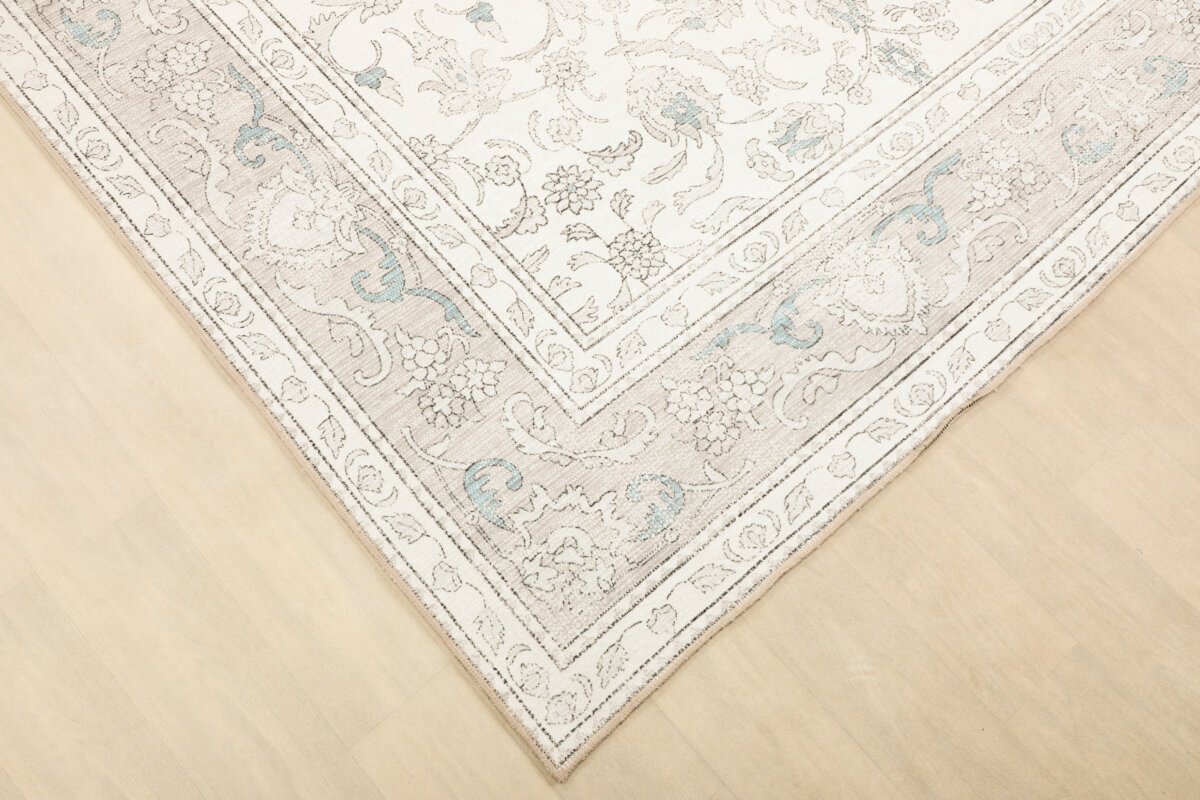 Cream Brown Oushak Rug, Pastel Vintage Geometric Oversized Area Rugs - Görsel 7