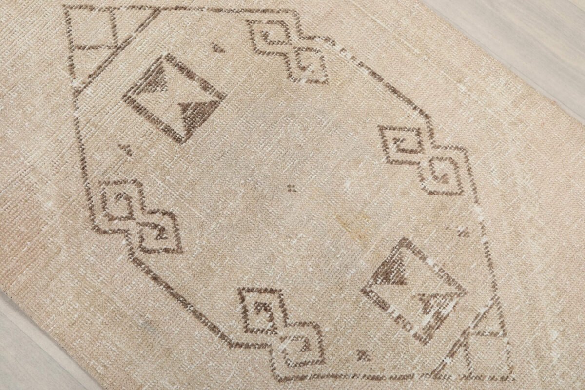 3x9 Muted Turkish Runner Rug, 3x9 Oushak Runner, Bohemian Runner, 3x9 Handmade Rug, Antique Rug, Vintage Rug, Kitchen Runner, Hallway Runner - Görsel 2