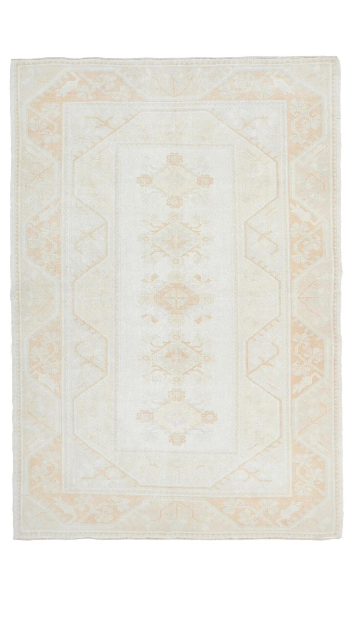 6x9 Solid Wool Vintage Rug, 6x9 Oushak Rug, Persian Handmade Rug,  Oversized Rug,Patterned Turkish Area Rug, Kitchen Rug, Living Room Rug