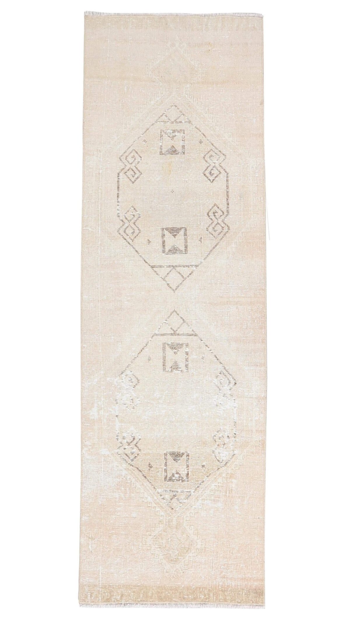 3x9 Muted Turkish Runner Rug, 3x9 Oushak Runner, Bohemian Runner, 3x9 Handmade Rug, Antique Rug, Vintage Rug, Kitchen Runner, Hallway Runner