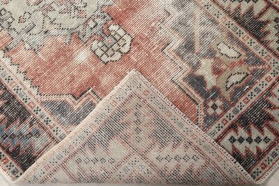 3x9 Brown Runner Rug, 3x9 Oushak Runner, Bohemian Runner, 3x9 Handmade Rug, Antique Rug, Vintage Rug, Kitchen Runner, Hallway Runner - Görsel 9