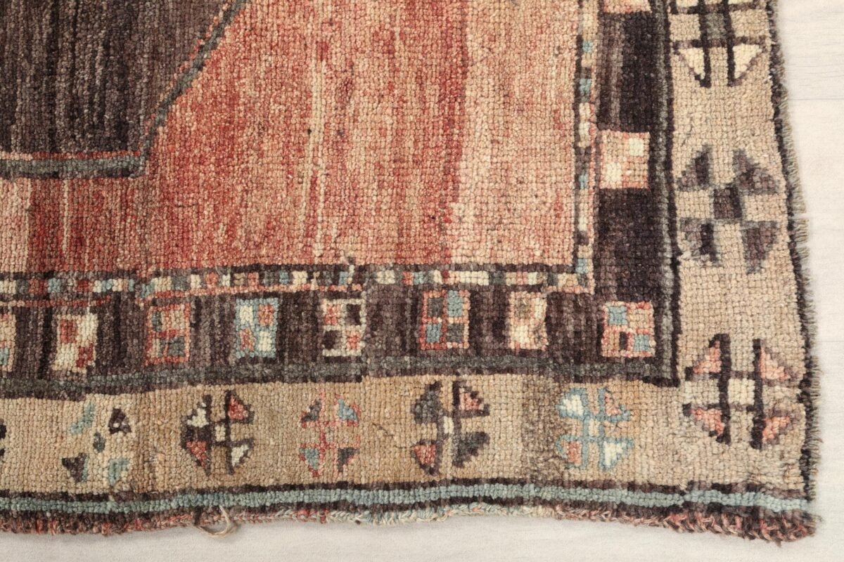 3x10 Red Blue Turkish Runner Rug, 3x10 Oushak Runner, Bohemian Runner, 3x10 Handmade Rug, Corridor Runner, Kitchen Runner,Hallway Runner - Görsel 2
