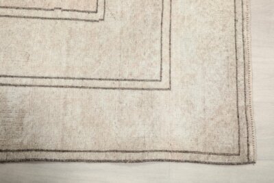 4x6 Beige Wool Turkish Area Rug, 4x6 Handwoven Rug, 4x6 Oushak Runner, Handmade Rug, Living Room Rug, Vintage Rug, Kitchen Rug, Faded Rug - Görsel 5