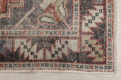 3x9 Brown Runner Rug, 3x9 Oushak Runner, Bohemian Runner, 3x9 Handmade Rug, Antique Rug, Vintage Rug, Kitchen Runner, Hallway Runner - Görsel 5