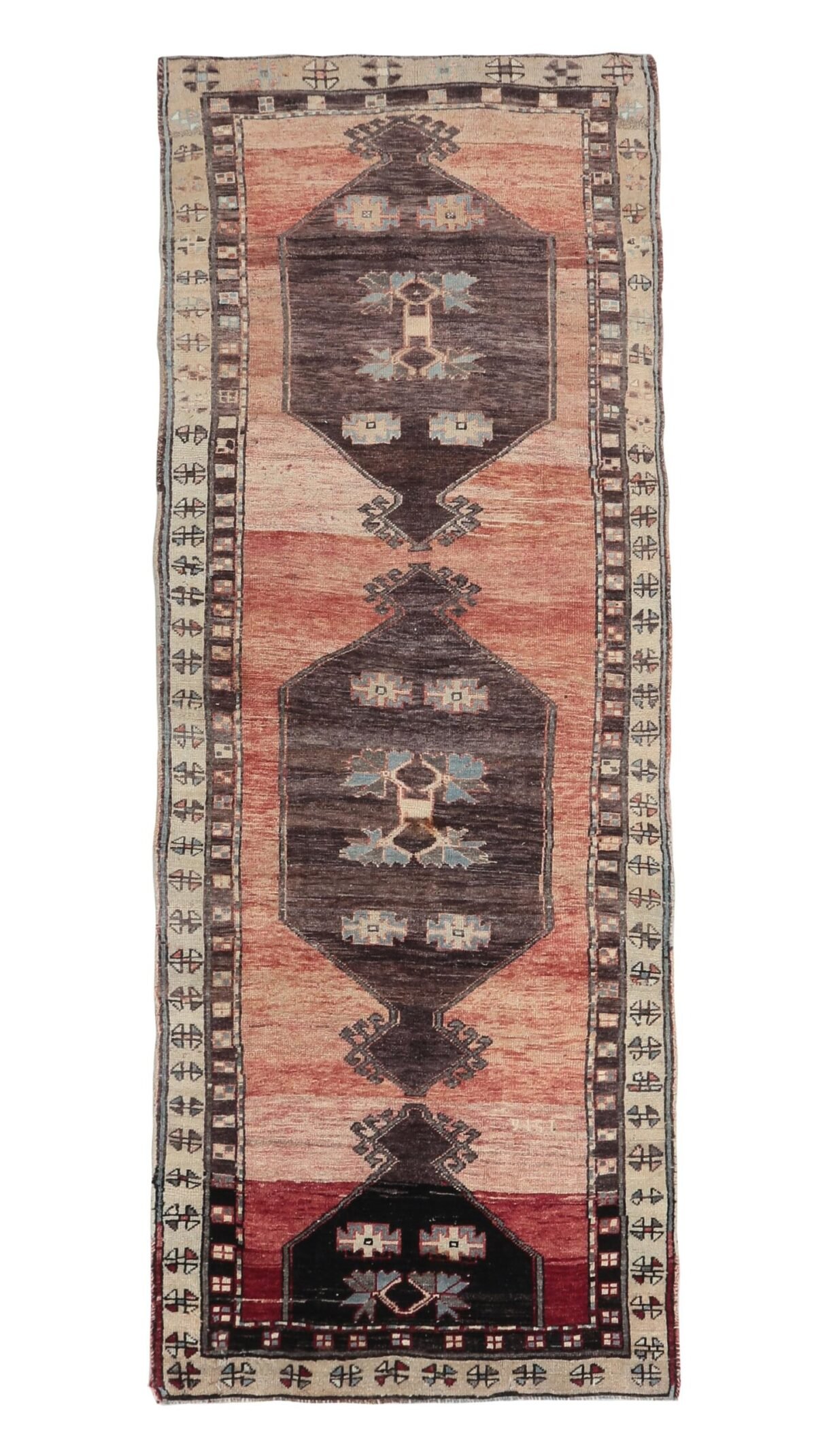 3x10 Red Blue Turkish Runner Rug, 3x10 Oushak Runner, Bohemian Runner, 3x10 Handmade Rug, Corridor Runner, Kitchen Runner,Hallway Runner