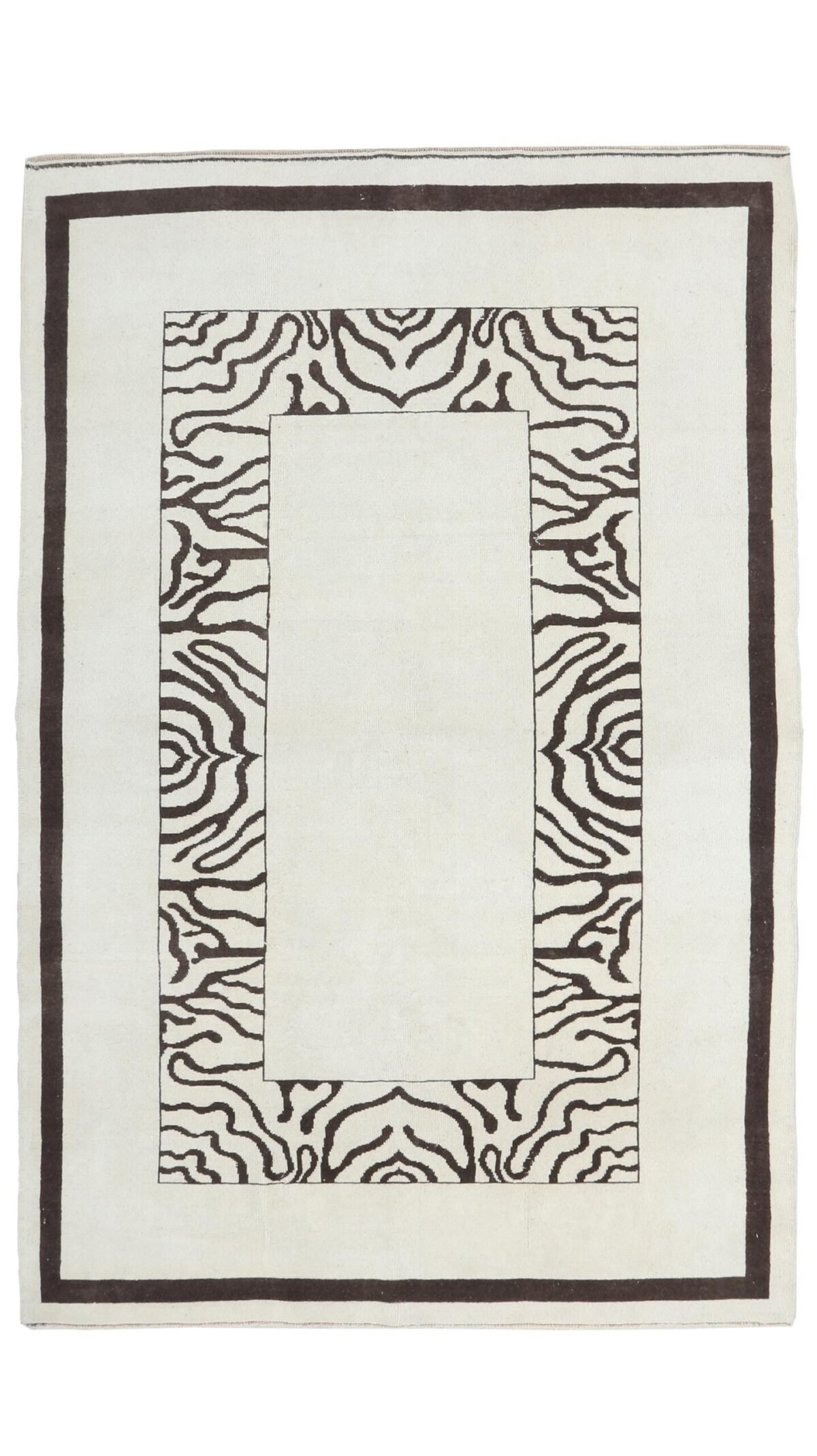 6x9 White Line Pattern Turkish Rug, 6x9 Oushak Area Rug,Vintage Handmade Rug,Boho Rug, Vintage Rug, Kitchen Rug, Living Room Rug,Antique Rug