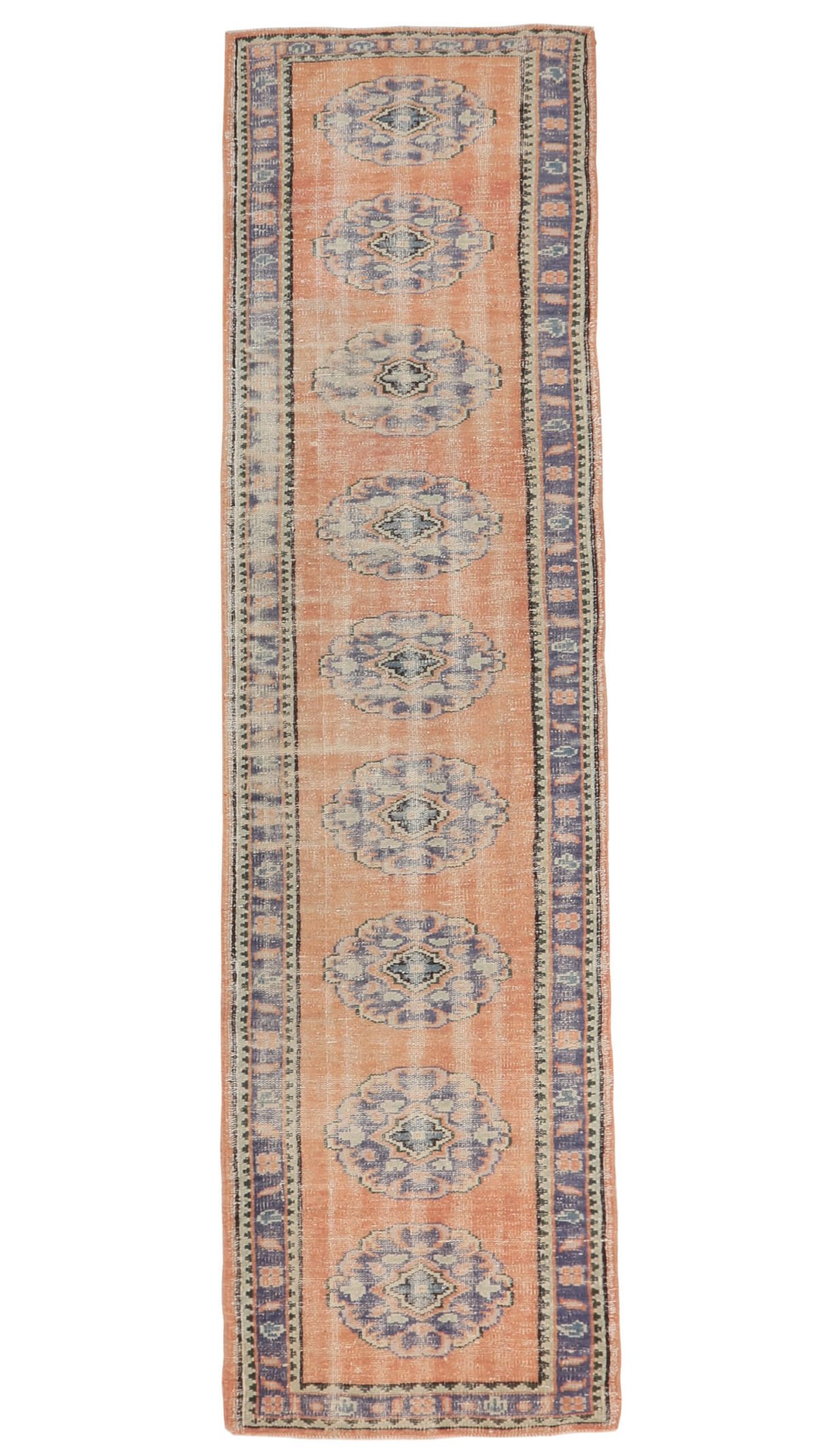 3x12 Turkish Orange Blue Runner