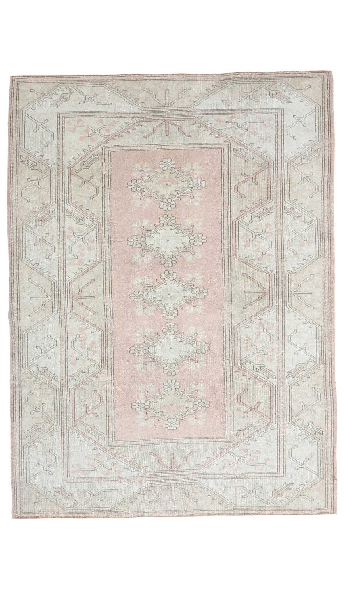 7x9 Pink Turkish Rug