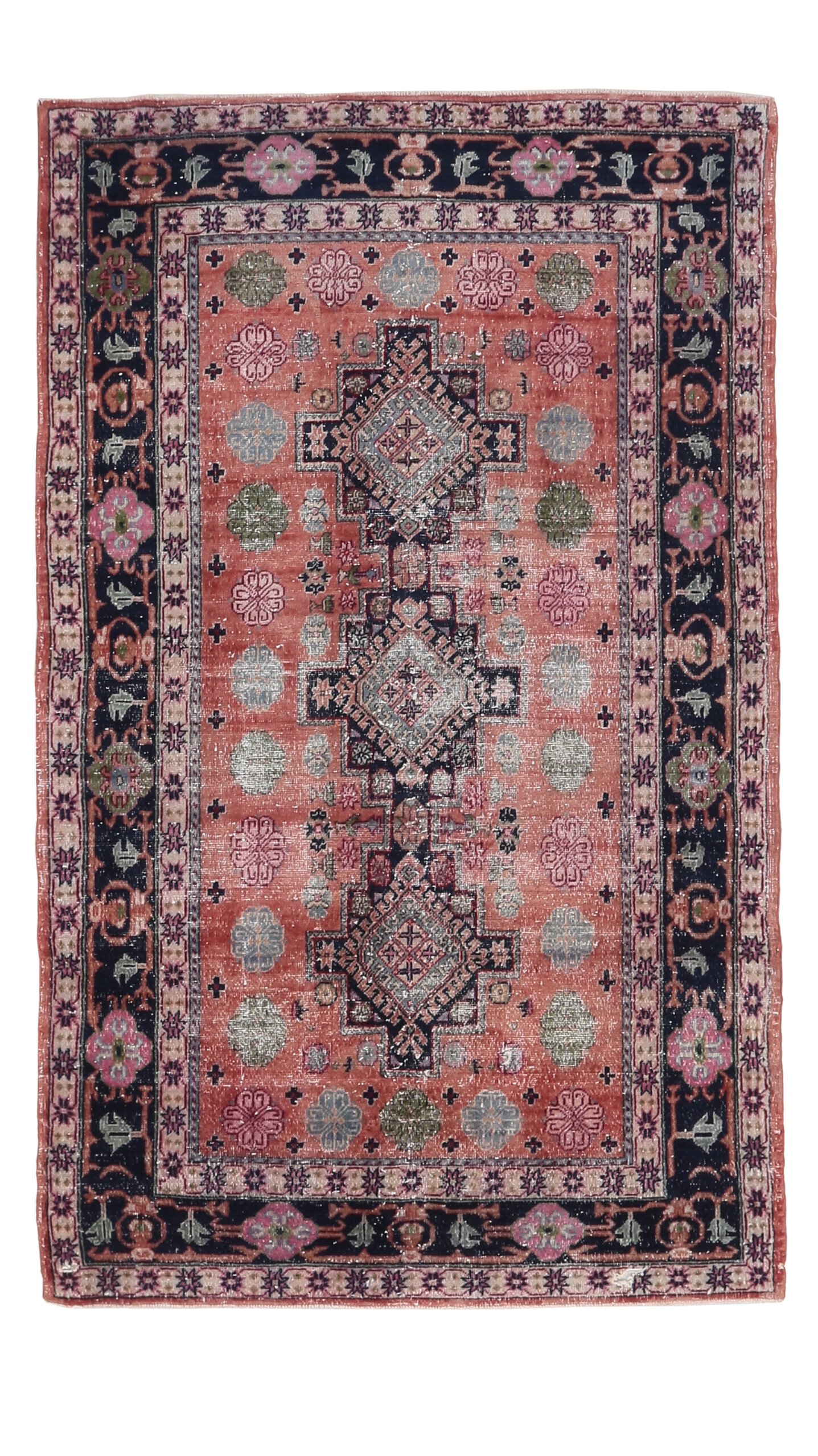 4x7 Black Red Rug