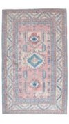 7x10 Pink Blue Turkish Rug, 7x10 Oversize Oushak Runner, Bohemian Wool Runner, Handmade Wool Rug, Floor Area Rug, Bedroom Rug, Kitchen Rug