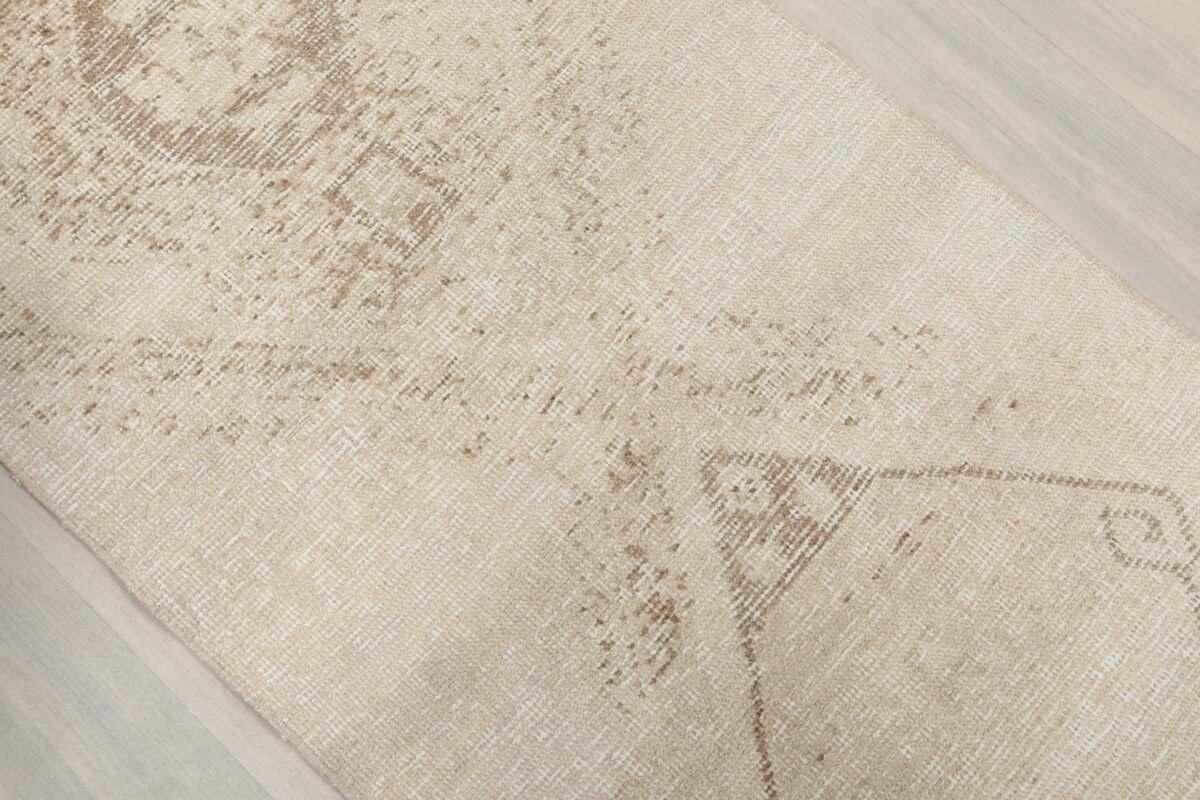3x11 Beige Vintage Runner Rug - Görsel 10
