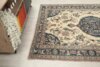 5x7 Beige Blue Handmade Rug, 5x7 Turkish Oushak Runner, Bohemian Rug, Handmade Wool Rug, Antique Rug, Wool Area Rug, Vintage Rug,Kitchen Rug - Görsel 9