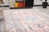 7x10 Pink Blue Turkish Rug, 7x10 Oversize Oushak Runner, Bohemian Wool Runner, Handmade Wool Rug, Floor Area Rug, Bedroom Rug, Kitchen Rug - Görsel 4