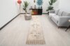 3x13 Beige Faded Turkish Runner, 3x13 Oushak Runner, 3x13 Bohemian Runner, Kitchen Handmade Rug, Vintage Runner, Patterned Runner, Muted Rug - Görsel 2