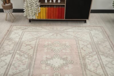 7x9 Pink Turkish Rug - Görsel 7