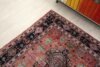 4x7 Red Black Vintage Rug, Persian Area Rug, 4x7 Oushak Runner, Bohemian Rug, Handmade Wool Rug, Antique Rug, Floral Rug,Kitchen Cotton Rug - Görsel 6