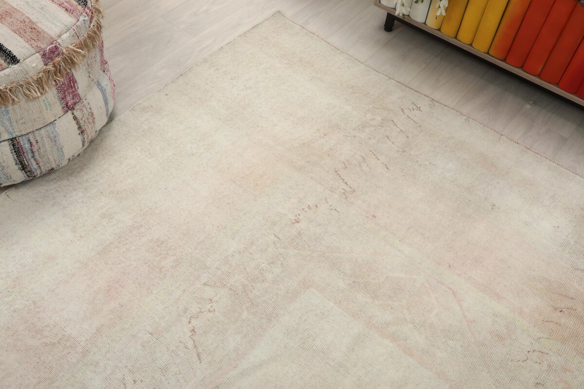 7x10 Beige Pink Patterned Turkish Rug - Görsel 8