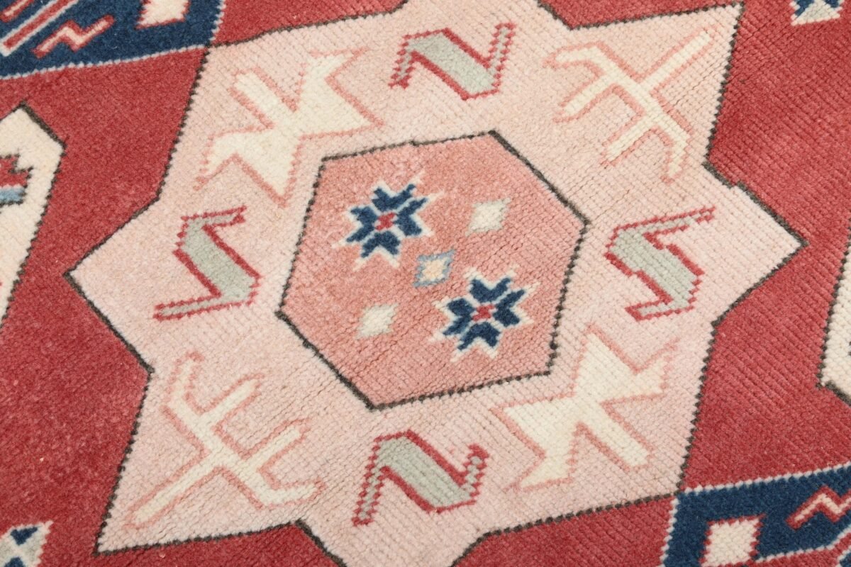 4x6 Red Beige Turkish Rug - Görsel 5