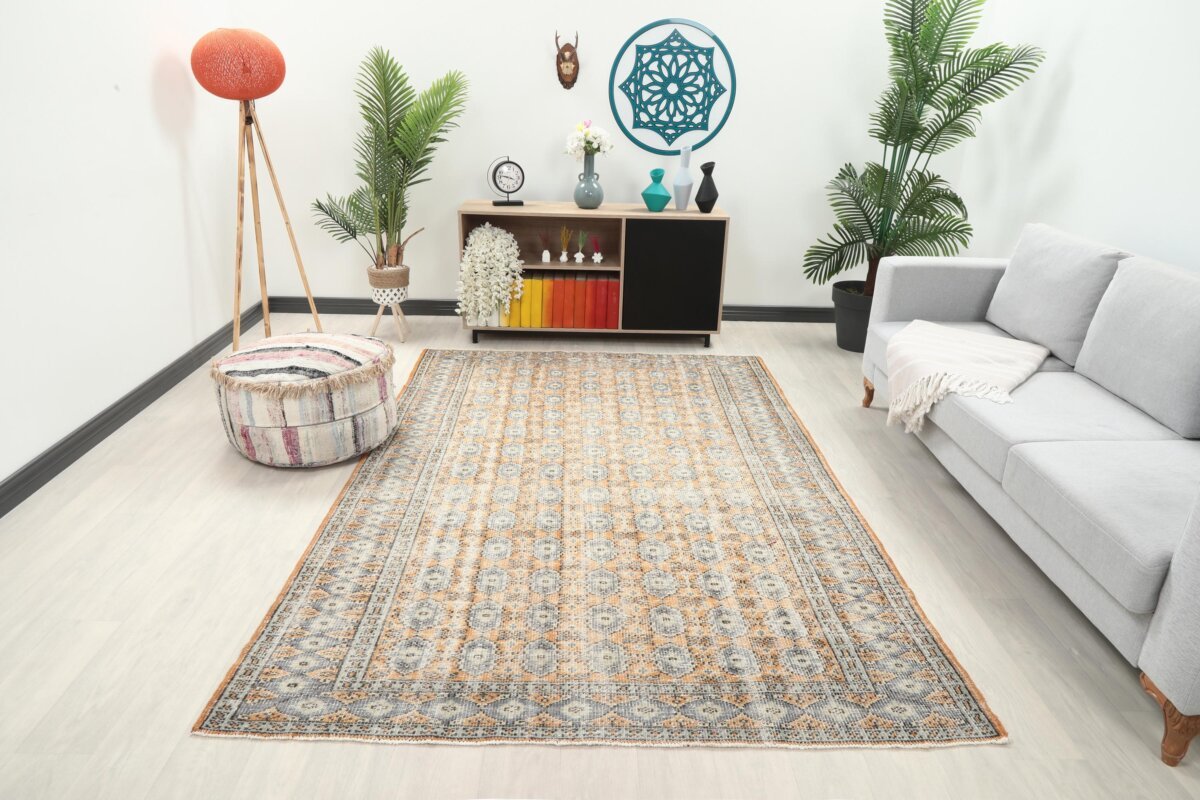 6x9 Floral Turkish Rug - Görsel 2