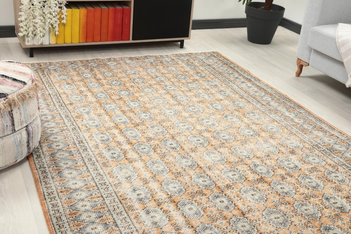 6x9 Floral Turkish Rug - Görsel 4