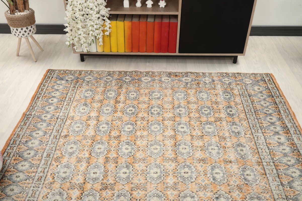 6x9 Floral Turkish Rug - Görsel 8