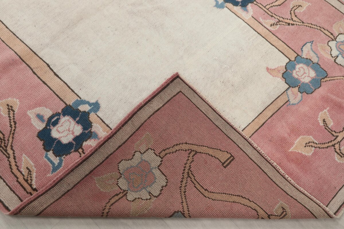 5x8 Pink Floral Patterned Turkish Area Rug, 5x8 Oushak Runner, Bohemian Rug, 5x8 Handmade Rug,Bedroom Kitchen Rug,Vintage Rug,Livingroom Rug - Görsel 3