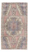 4x8 Vintage Pink Area Rug, Decorative Turkish  Rug, 4x8 Oushak Runner, Bohemian Rug, Handmade Rug, Antique Rug, Livingroom Rug, Kitchen Rug