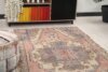 4x8 Vintage Pink Area Rug, Decorative Turkish  Rug, 4x8 Oushak Runner, Bohemian Rug, Handmade Rug, Antique Rug, Livingroom Rug, Kitchen Rug - Görsel 4